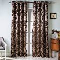 Brown Jacquard Curtains