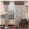 Brown Readymade Jute Curtains