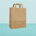 Brown Plain flat handle paper bag
