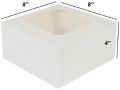 Cake Box with Window ITC Material WHITEBACK - 8 x 8 x 4