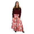 Ladies Culottes Maxi Skirt Floral