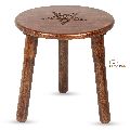 WOODEN HANDCRAFTED FOLDING SIDE STOOL