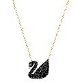 Rose Gold Plated Swan Pendant Necklace