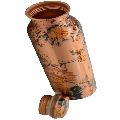 Flower Meena Printed Copper Bottle