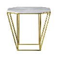 Metal Hexgonal Golden Plain unique design table