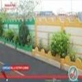Concrete compound wall footpath curbing