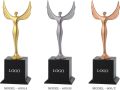 White Metal Square Polished White Metal Gold Silver & Bronze corporate awards