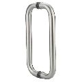 Stainless Steel D Shaped Silver Polished Shiney Steel d type glass door handle