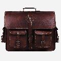 Full Graingoat Leather Vintage Brown vintage handmade leather messanger cross body bag