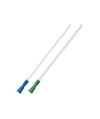 Plastic Silicone Curved Blue White disposable catheters