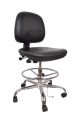 Stainless Steel Leather Polished Black Plain ECCD anti static esd chair