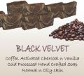 Black Velvet Cold Processed Coffee, Charcoal and Vanilla Soap