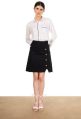 Cotton Twill ladies black mini skirt