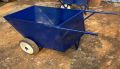 Mild Steel Blue New double wheel barrow trolley