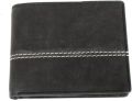 Rectangular Black Plain mens leather wallet