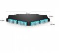 144 Fiber 1U Angled High Density Odf Patch Panel Loaded With 12 Nos Mm Om3 12 Fiber Mpo Lc Breakout