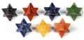 Polished Multicoloured agate crystal merkaba star