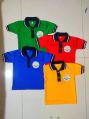 Cotton Collar Multicolor Half Sleeves Plain school uniform tshirt