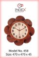 Plastic Round brown fancy wall clock