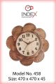 Plastic Round brown wall clock