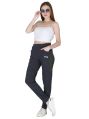Women Grey Lycra Track Pant With Grip and Pai Pin