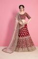 Net Silk Velvet Chanderi Available in various colours Embroidery Short Sleeve Semi-Stitched women lehenga choli