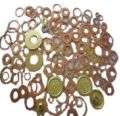 Polished brass copper washer