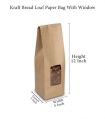 Brown bread loaf window paper bag