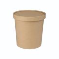 Round White Brown Round paper food container