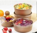 Kraft Paper Salad Bowl with Lid