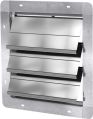 Stainless Steel Coated Circular Rectangular Shiny Silver Silver Grey square air duct damper