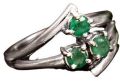 925 Sterling Silver Emerald Rings