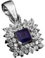 925 Sterling Silver Sapphire Pendant