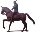 Brown Polished fiber shivaji statue