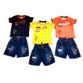 Cotton Multicolor Printed Short Sleeve kids baba suit