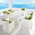 Rattan 6 seater outdoor dining set