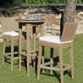 Wood Cream outdoor bar chair table