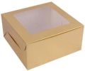 Rectangular brown window cake paper box