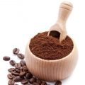 Brown coffee powder