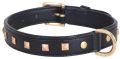 Studded Leather Collar for dogs (Black)