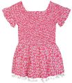 Girls Pink Viscose Smocked Top