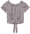 Budding Bees girls short sleeve tie knot top