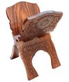 Wood Brown Furniture of India hand carved rehal holy books stand