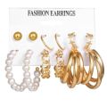 Gold Plated Multi Designs Hoop Earrings
