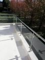 304 Silver stainless steel glass railing