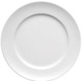Round plain ceramic dinner plate