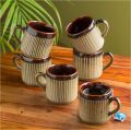 ANE Polished Round Mulit Colour Plain Printed designer ceramic tea cup