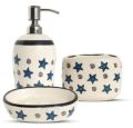 ANE Polished Mulit Colour Printed handcrafted ceramic bathroom set