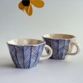 ANE Polished Round Black Blue Creamy Green Orange White Yellow Plain ceramic tea cup