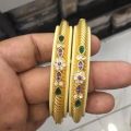 Golden Round designer imitation bangle